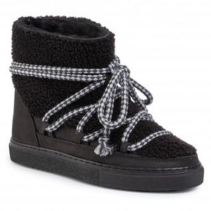 Inuikii black shearling weatherproof boots with rope laces
